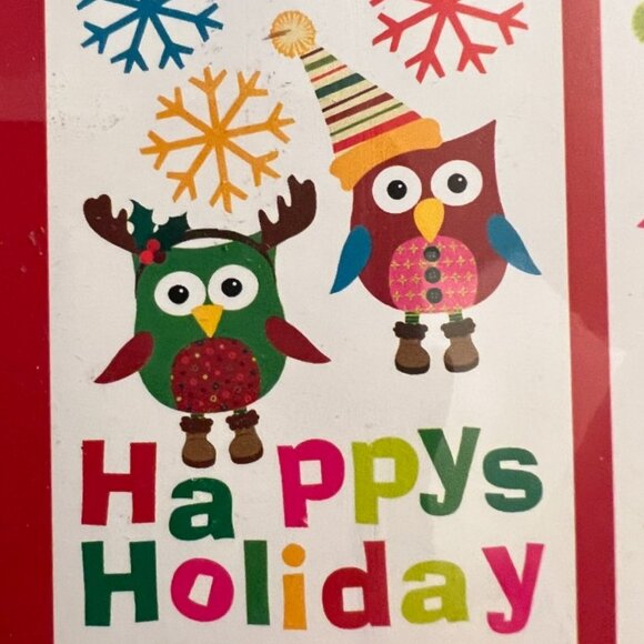 PIER 1 IMPORTS 2012 Winter Holiday Owl Wall Appliques Peel & Stick 24 Pieces - Picture 4 of 12